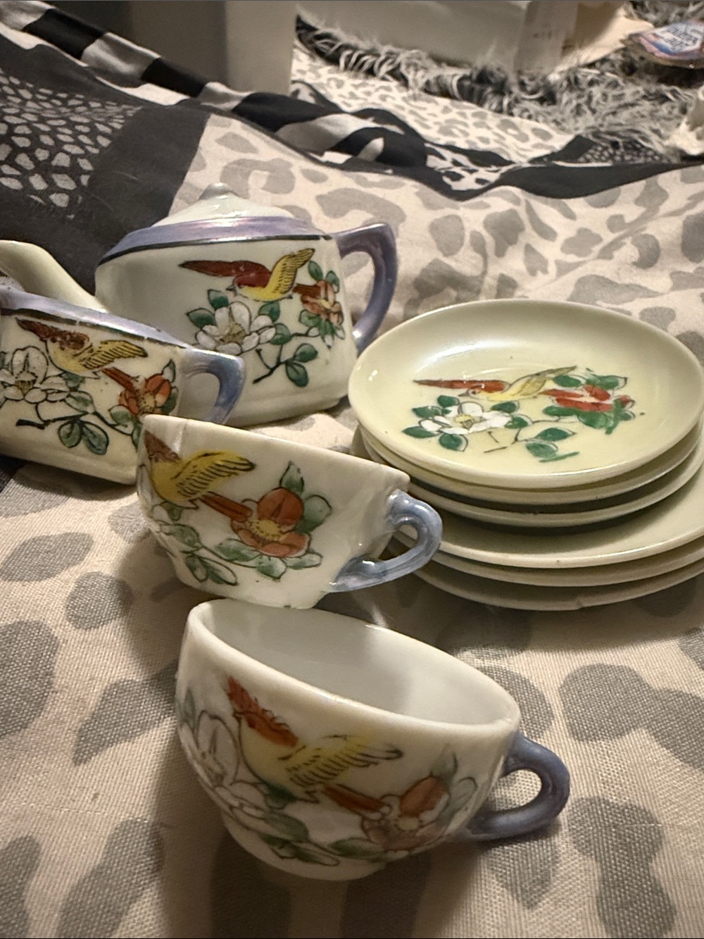 Vintage 1930’s Japanese miniature lusterware tea set